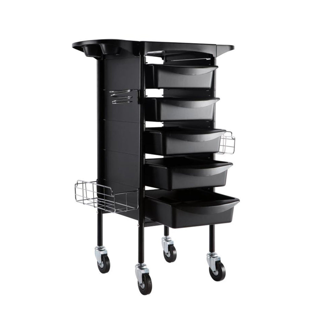 Carlos Hairdressers Salon Trolley - Black