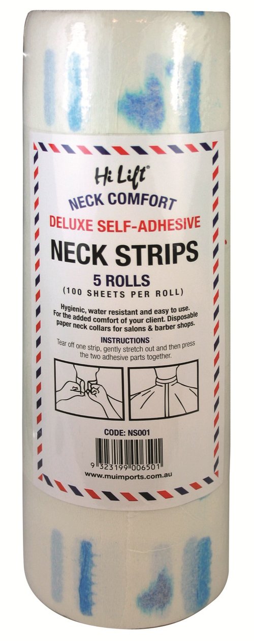 Hi Lift Deluxe Self Adhesive Neck Strips 5 Rolls X 100 Sheets Per Roll
