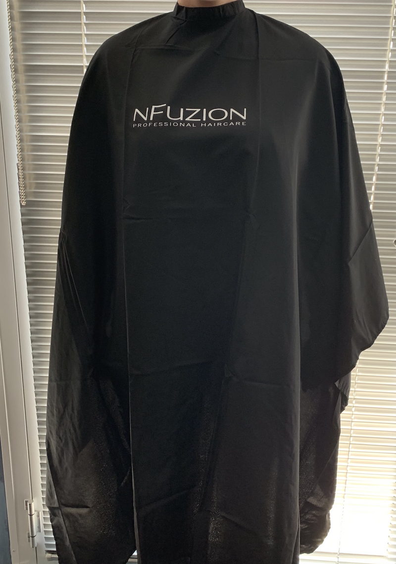NFuzion Printed Hairdressing Cape - Black