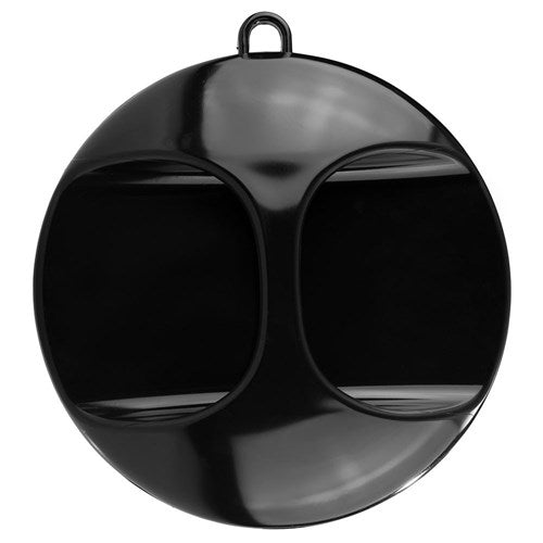 Black Round Mirror with Wall Bracket & Handle