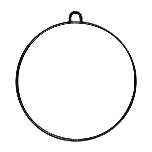 Black Round Mirror with Wall Bracket & Handle