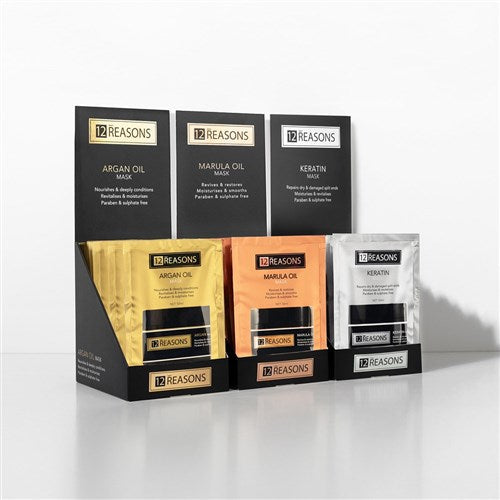 12 Reasons Marula Oil Mask 12pc Sachet Retail Display