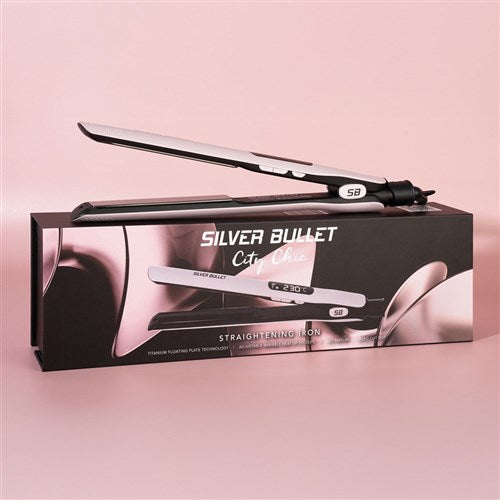 Silver Bullet City Chic Titanium Hair Straightener Pink