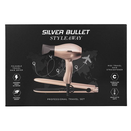 Silver Bullet Styleaway Mini Hair Dryer & Straightener Travel Set