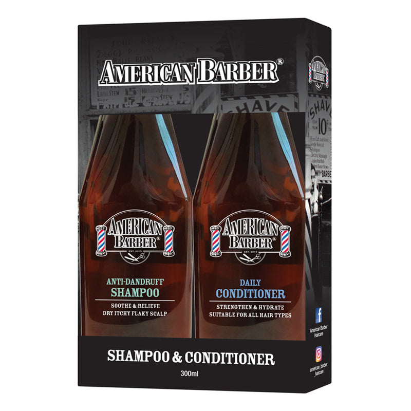 American Barber Anti Dandruff Shampoo & Conditioner Duo 300ml