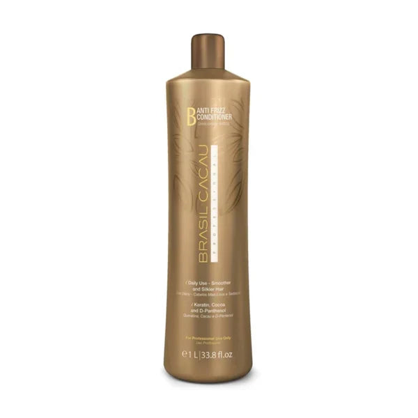 Brasil Cacau Anti Frizz Conditioner 980ml bottle, designed to smooth and eliminate frizz, providing deep hydration and nourishment for all hair types