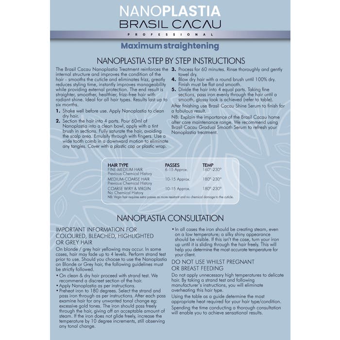 Brasil Cacau Nanoplastia Straightening Treatment (1 Litre)