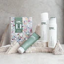 Three bottles of CPR Hair products from the Frizzy Trio Pack, arranged side by side on a white background. The bottles are labelled ‘Frizzy Shampoo,’ ‘Frizzy Conditioner,’ and ‘Frizzy Treatment,’ each with a distinct colour and design.