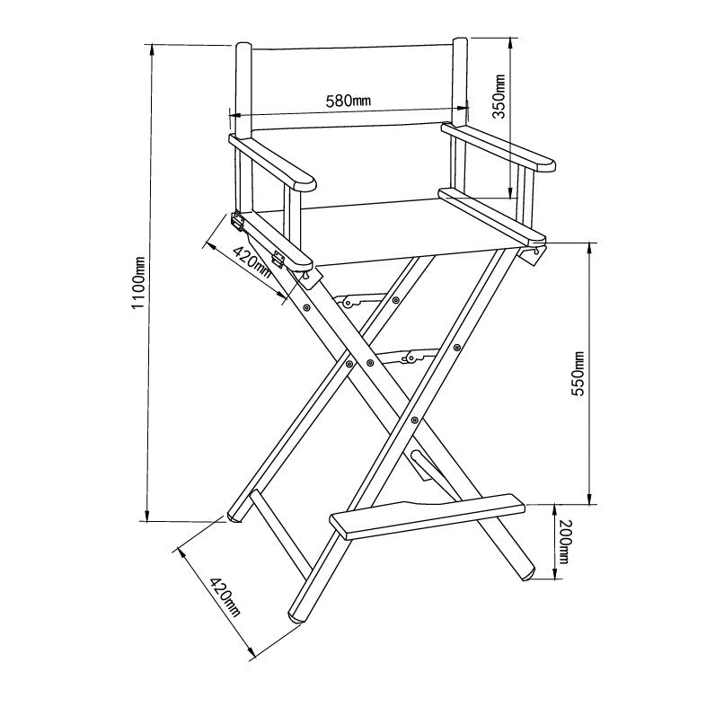 Caitlin Beauty Make Up Chair - Black