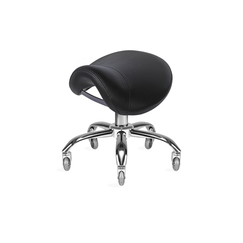 KSHE Salon Saddle Stool - Black