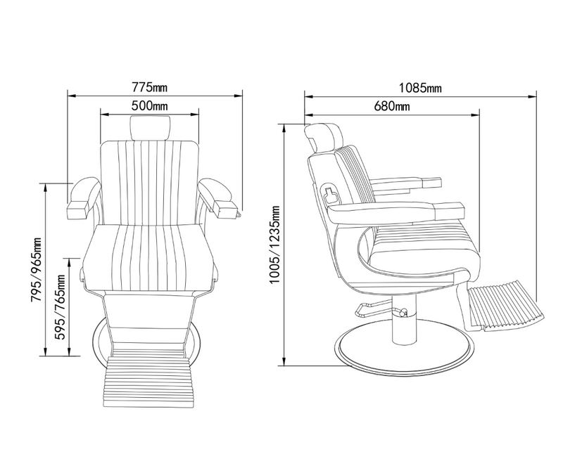 Corey Barber Chair - Black