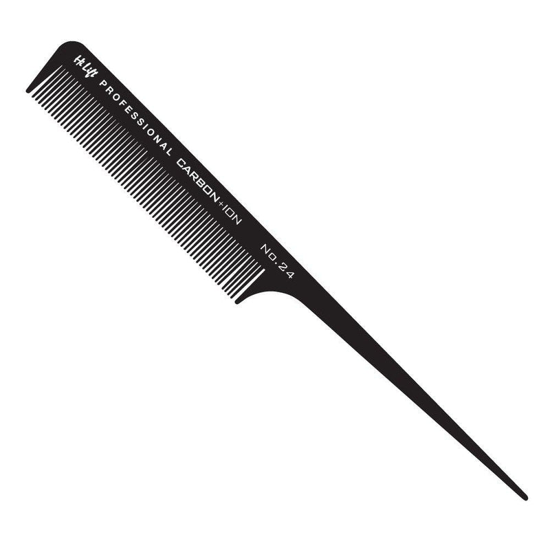 Black hair comb with 'Hi Lift' branding on a white background