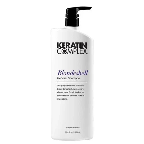 1L Blondeshell Shampoo - Keratin Complex, Purple Pigmented Formula to Neutralize Brassy Tones, Enhance Blonde and Gray Hair, Infused with Keratin and Chamomile for Smooth, Vibrant Hair