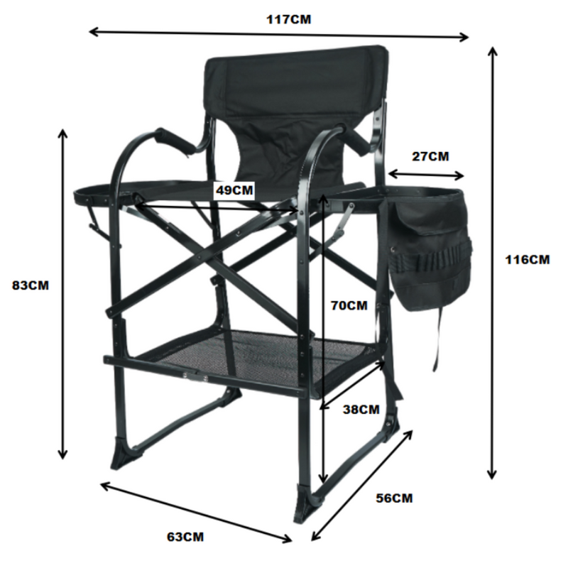 Kirsten Beauty Make Up Chair - Black