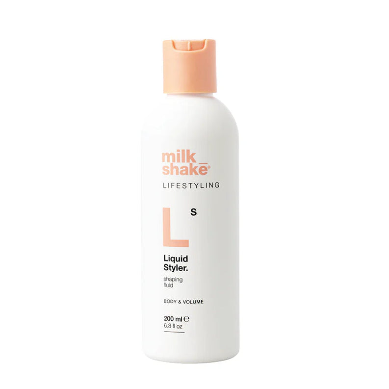 Milk Shake Liquid Styler bottle on a white background