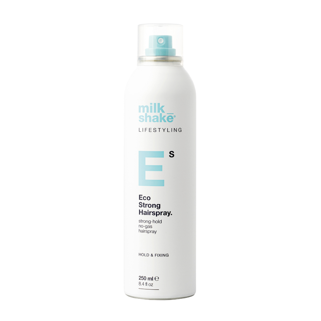 Milk Shake Eco Strong Hairspray bottle on a white background