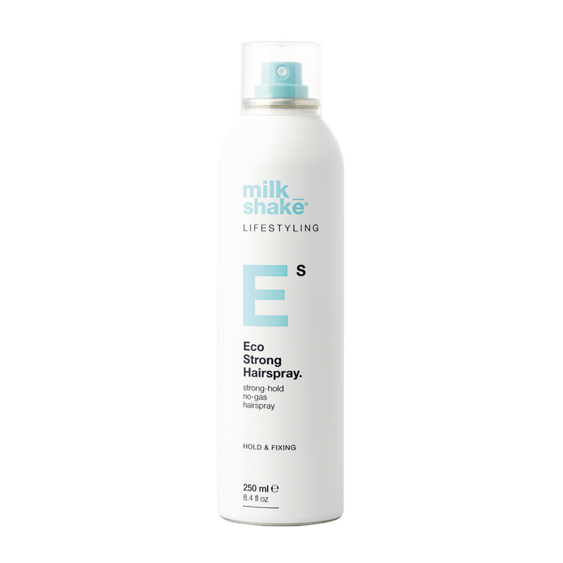 Milk Shake Eco Strong Hairspray bottle on a white background