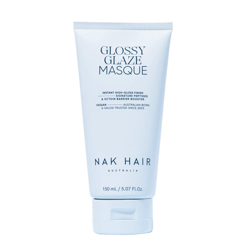 NAK Signature Glass Hair Glossy Glaze Masque 150ml, Korean glass hair treatment for mirror shine, anti-frizz smoothing and radiant healthy hair