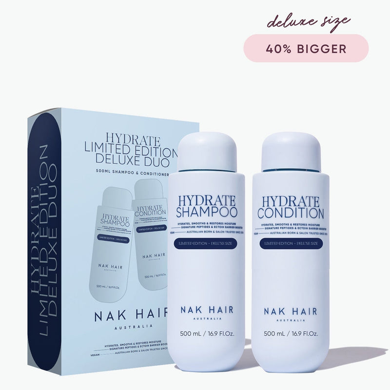 NAK Hydrate Shampoo & Conditioner 500ml Limited Edition Duo