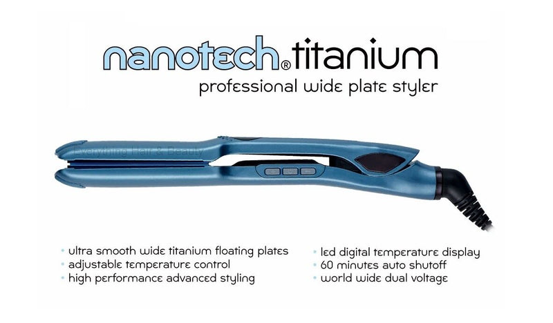Nanotech Titanium Blue Pro Wide Styler