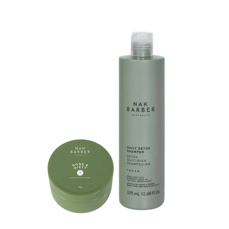 NAK Holiday Barber Done & Dirty Duo Grooming Collection