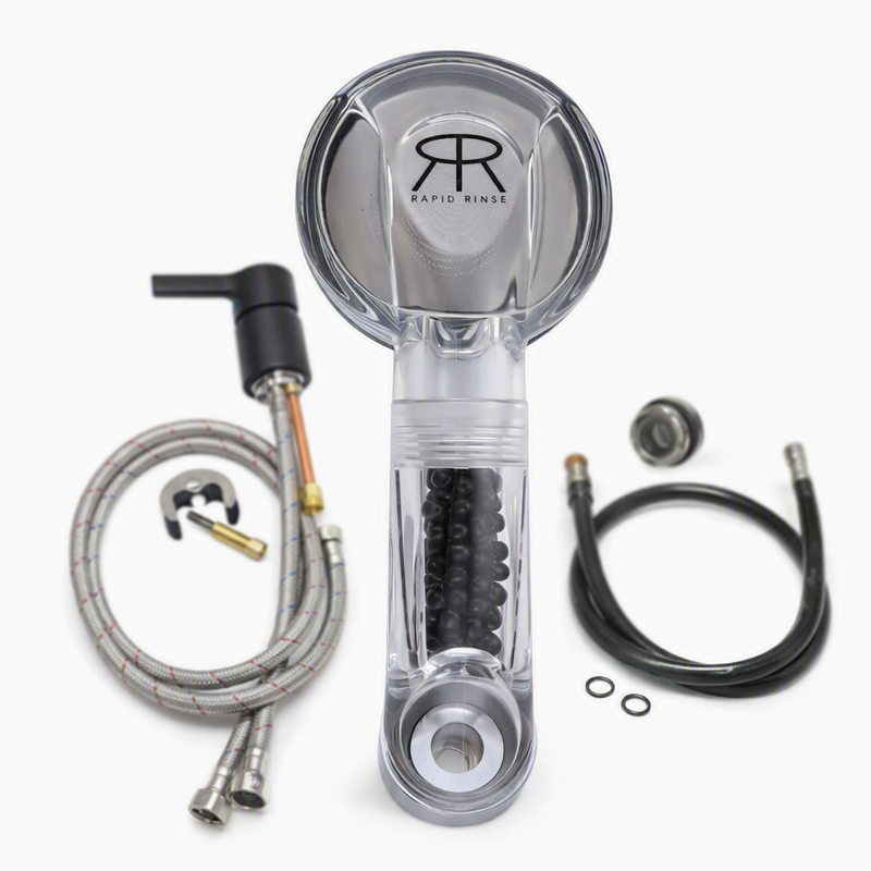Joiken Rapid Rinse Complete Mixer Set with BLACK Mixer and Fittings