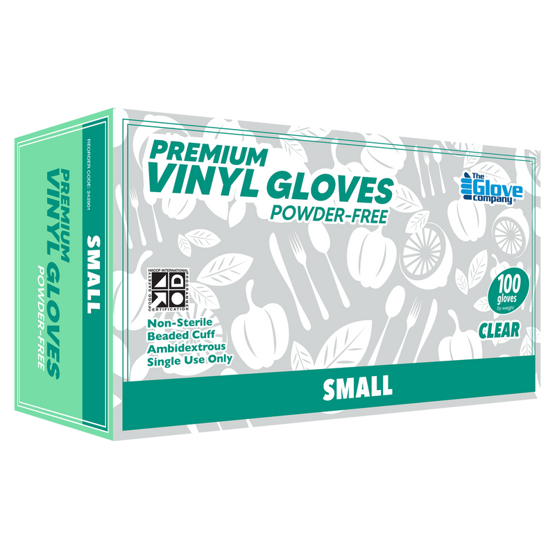 The Glove Company Premium Vinyl Gloves 100pcs Clear
