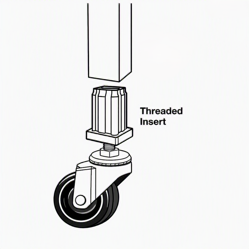 Wheel Retainers - Square Threaded Tube Inserts