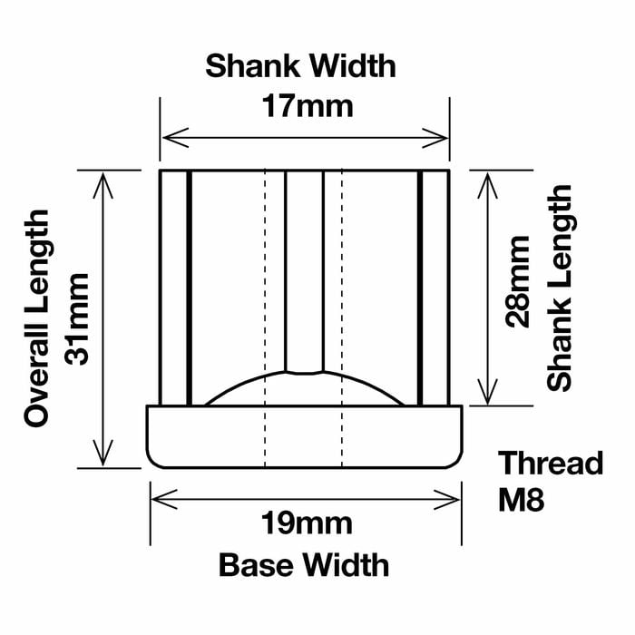Wheel Retainers - Square Threaded Tube Inserts