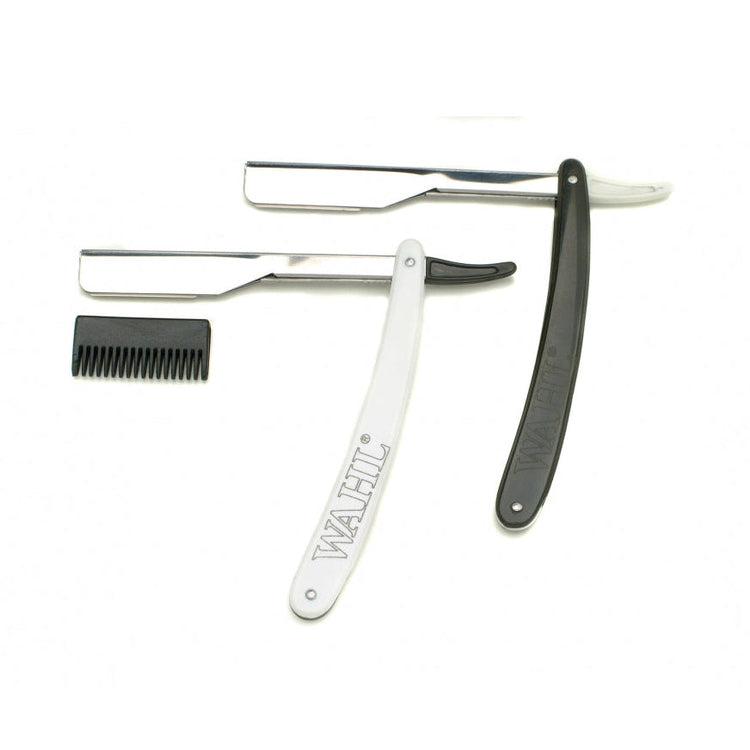 two wahl  branded folding barber razors