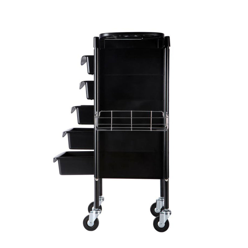 Carlos Hairdressers Salon Trolley - Black