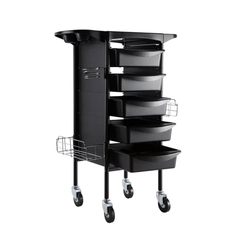Carlos Hairdressers Salon Trolley - Black