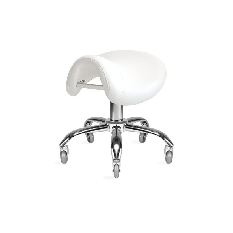 KSHE Salon Saddle Stool - White