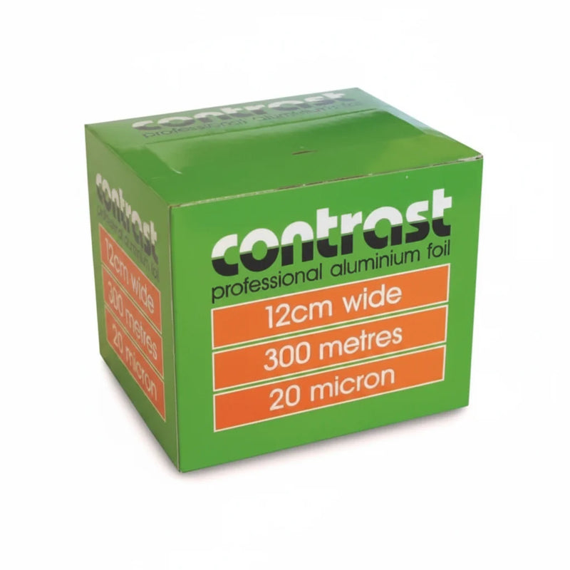Box of Contrast professional aluminium foil with green and orange design