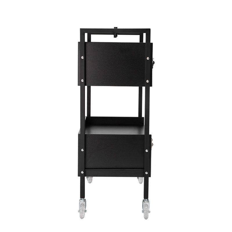 2 Tier Salon Trolley - Black