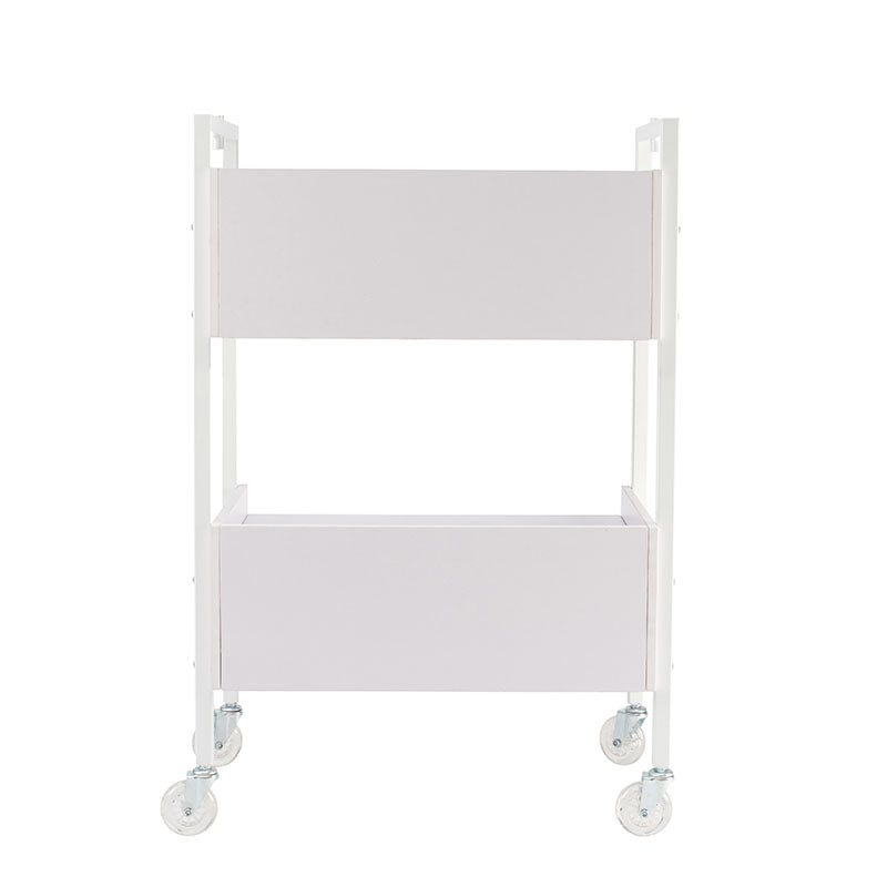 2 Tier Salon Trolley - White