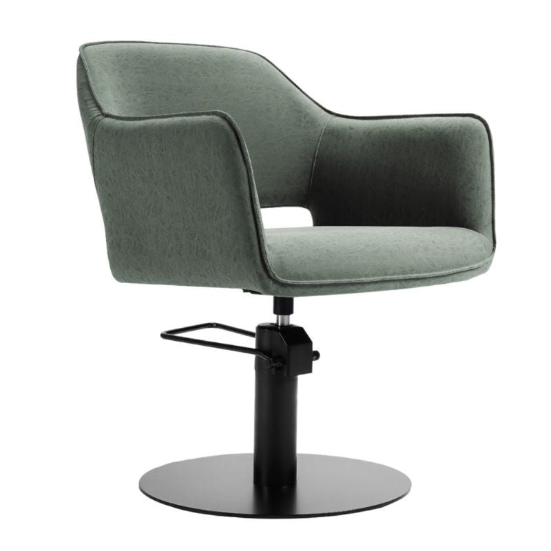 Agave salon armchair with adjustable base on a white background