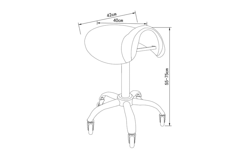 KSHE Salon Saddle Stool - Agave