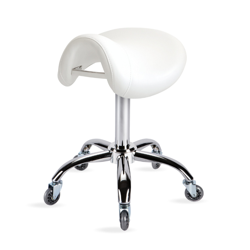 KSHE Salon Saddle Stool - White