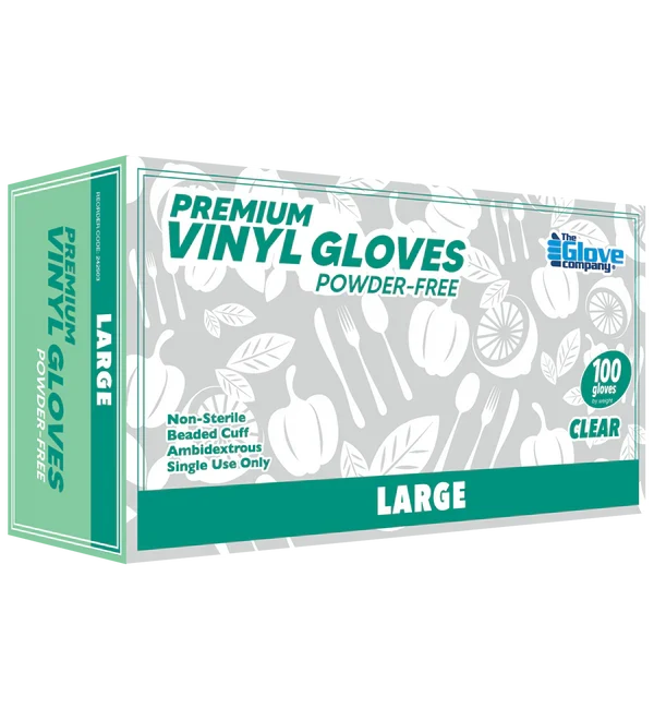 The Glove Company Premium Vinyl Gloves 100pcs Clear