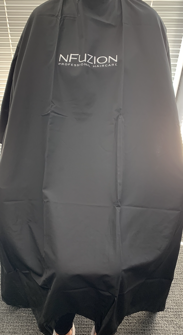 NFuzion Printed Hairdressing Cape - Black