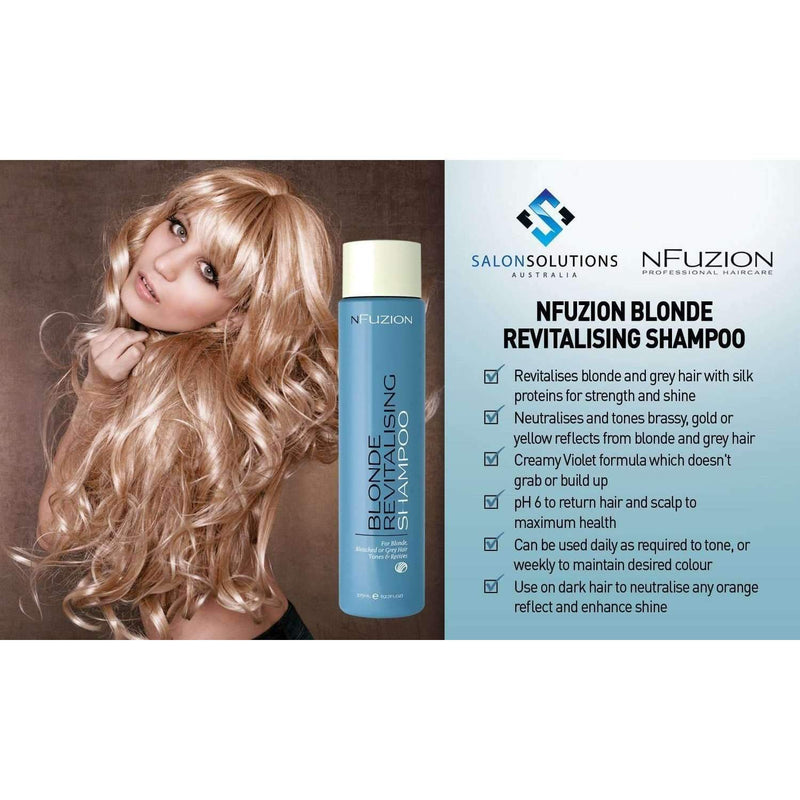 NFuzion Professional Blonde Revitalising Shampoo 375ml,Salon Supplies To Your Door